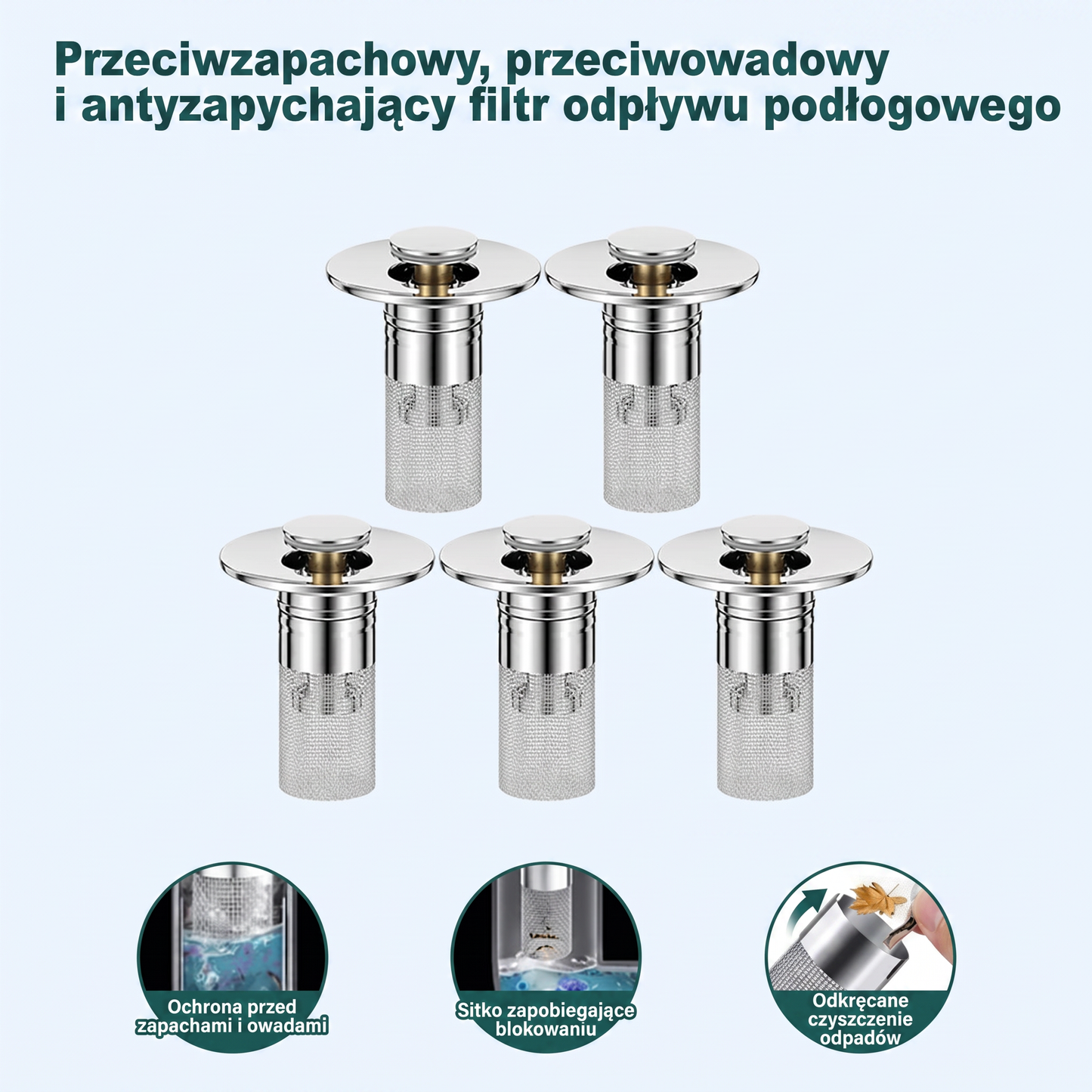 💦 Poslední den akce – 49 % sleva 💦 Odtokové sítko do dřezu – 💦Odstraňuje nepříjemné zápachy a zabraňuje ucpání🐳