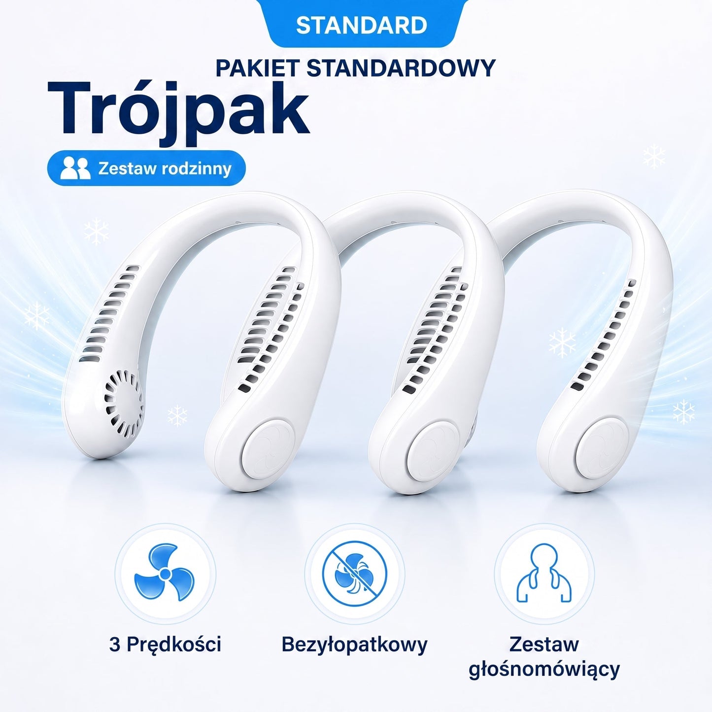 Přenosný ventilátor na krk PKNEW®🍋, bezlopatkový osobní ventilátor❄️, hands-free chlazení pro venkovní použití i do kanceláře 💕
