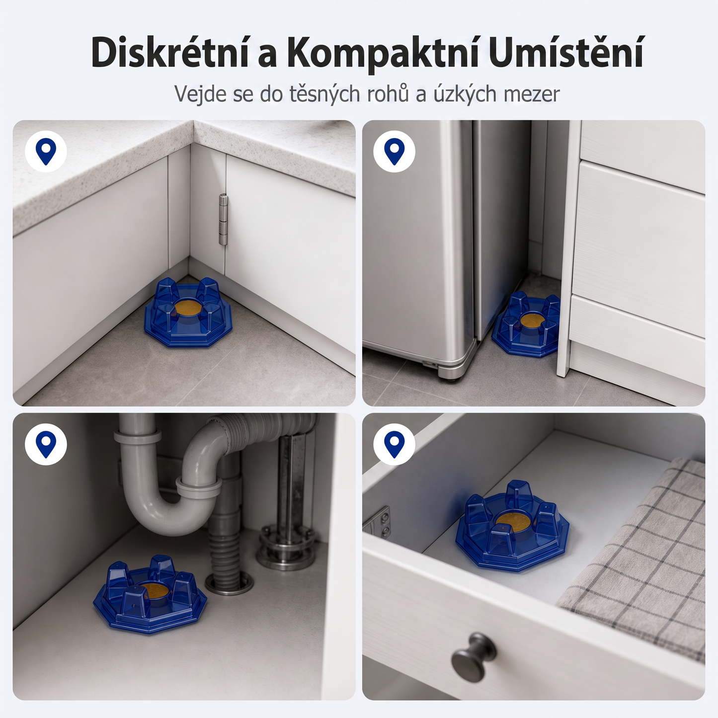 PKNEW® 🪳 Chytrá návnadová stanice proti švábům s řetězovým účinkem 🍇 – zasáhne i skrytá ohniska, pomáhá zlikvidovat celou kolonii a chrání domácnost až 2 roky ✨