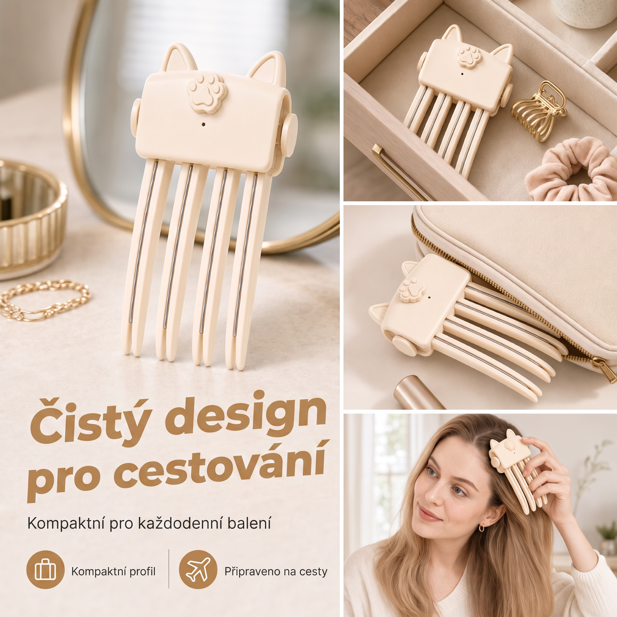 🎉 Přes 48 tis. prodaných kusů 🍈 Bezdrátový vyhřívaný skřipec pro zvětšení objemu u kořínků, přenosný stylingový nástroj na cesty pro jemné a zplihlé vlasy