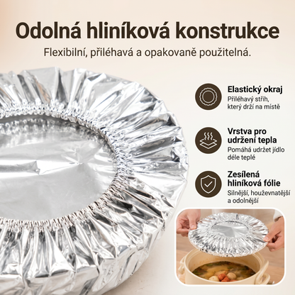 PKNEW® Collapsible Aluminum Foil Food Cover | Keep Meals Warm, Fresh & Protected from Fruit Flies🔥