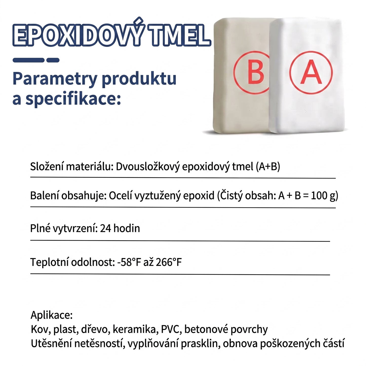 PKNEW®  Ocelí vyztužený epoxidový opravný tmel — Univerzální lepidlo na kov, dřevo a plast🪓