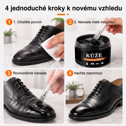 PKNEW®🎨 Intenzivní balzám na obnovu barvy kůže✨ – Oživuje vybledlý vzhled, sjednocuje barvu a pomáhá zakrýt oděrky na botách, sedačkách, kabelkách i autosedačkách 💕