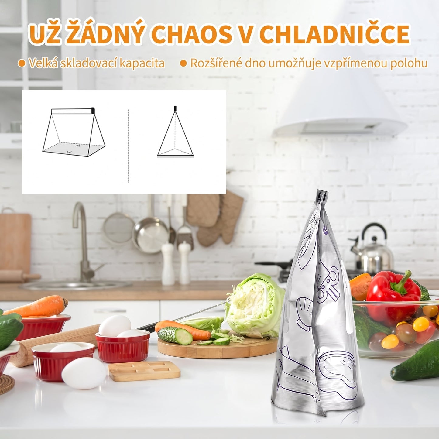 PKNEW® 🥬 Chytré omyvatelné sáčky na potraviny ve 3 velikostech 🍇– pevný zip, snadné označení a přehledné skladování v lednici, mrazáku i spíži ♻️