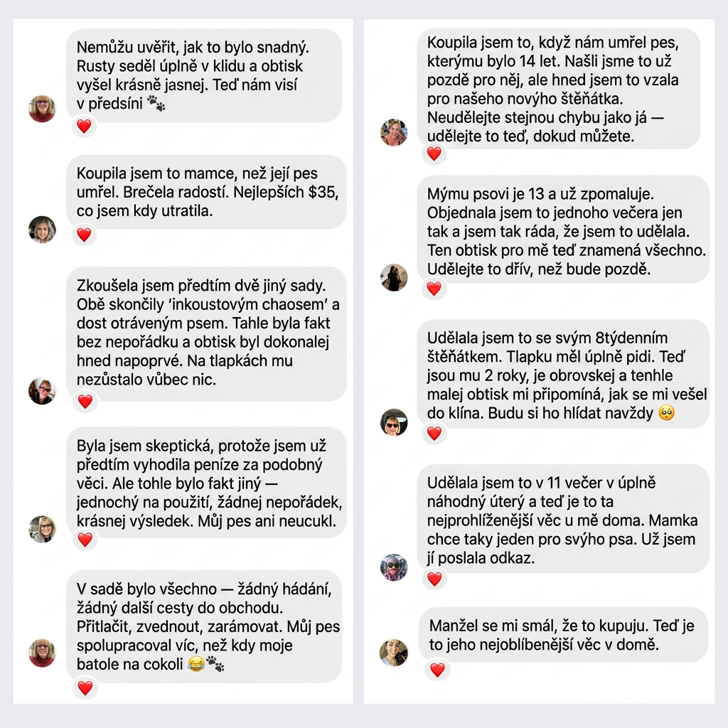 🔥Abyste jim mohli vždycky držet tlapky – Sada na otisky tlapek 🐾 Památník na vašeho mazlíčka