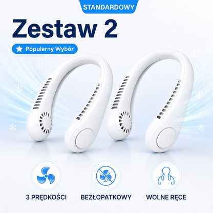 ❄️Přenosný ventilátor na krk PKNEW®🍈, bezlopatkový osobní ventilátor, hands-free chlazení pro venkovní použití i do kanceláře 💕