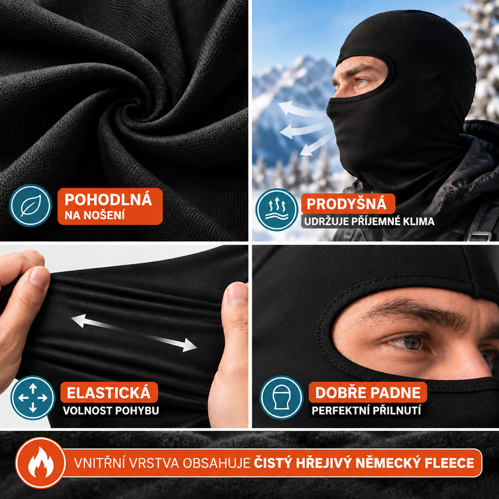 Vtipná lyžařská maska na zakázku❄️