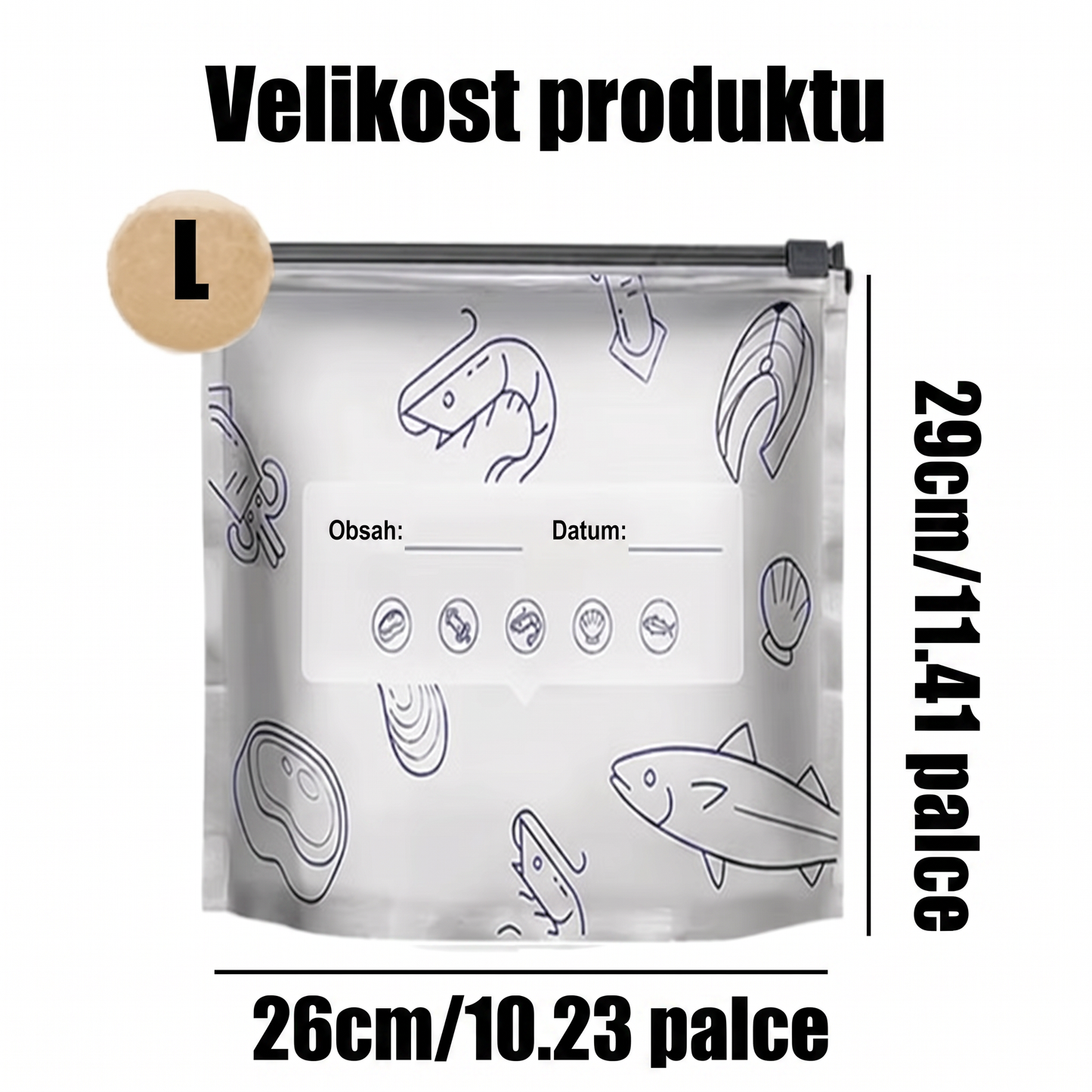 PKNEW® 🥬 Chytré omyvatelné sáčky na potraviny ve 3 velikostech 🍇– pevný zip, snadné označení a přehledné skladování v lednici, mrazáku i spíži ♻️