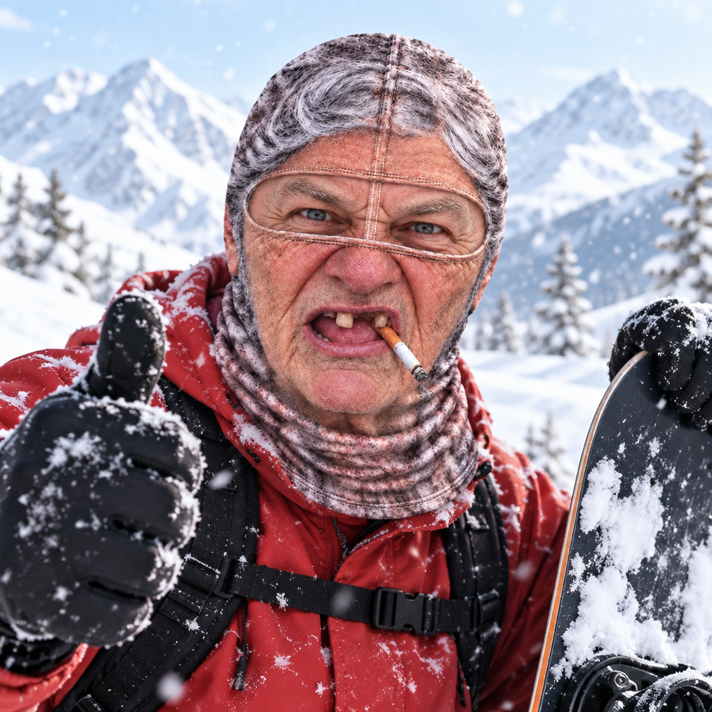 Vtipná lyžařská maska na zakázku❄️