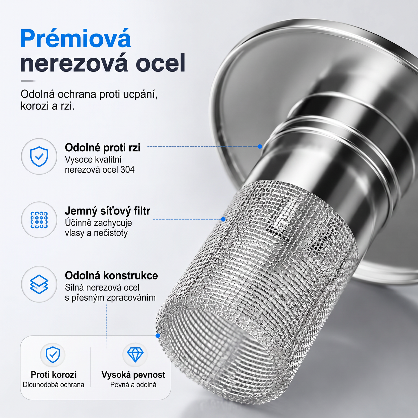 💦 Poslední den akce – 49 % sleva 💦 Odtokové sítko do dřezu – 💦Odstraňuje nepříjemné zápachy a zabraňuje ucpání🐳
