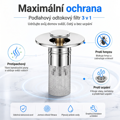 💦 Poslední den akce – 49 % sleva 💦 Odtokové sítko do dřezu – 💦Odstraňuje nepříjemné zápachy a zabraňuje ucpání🐳