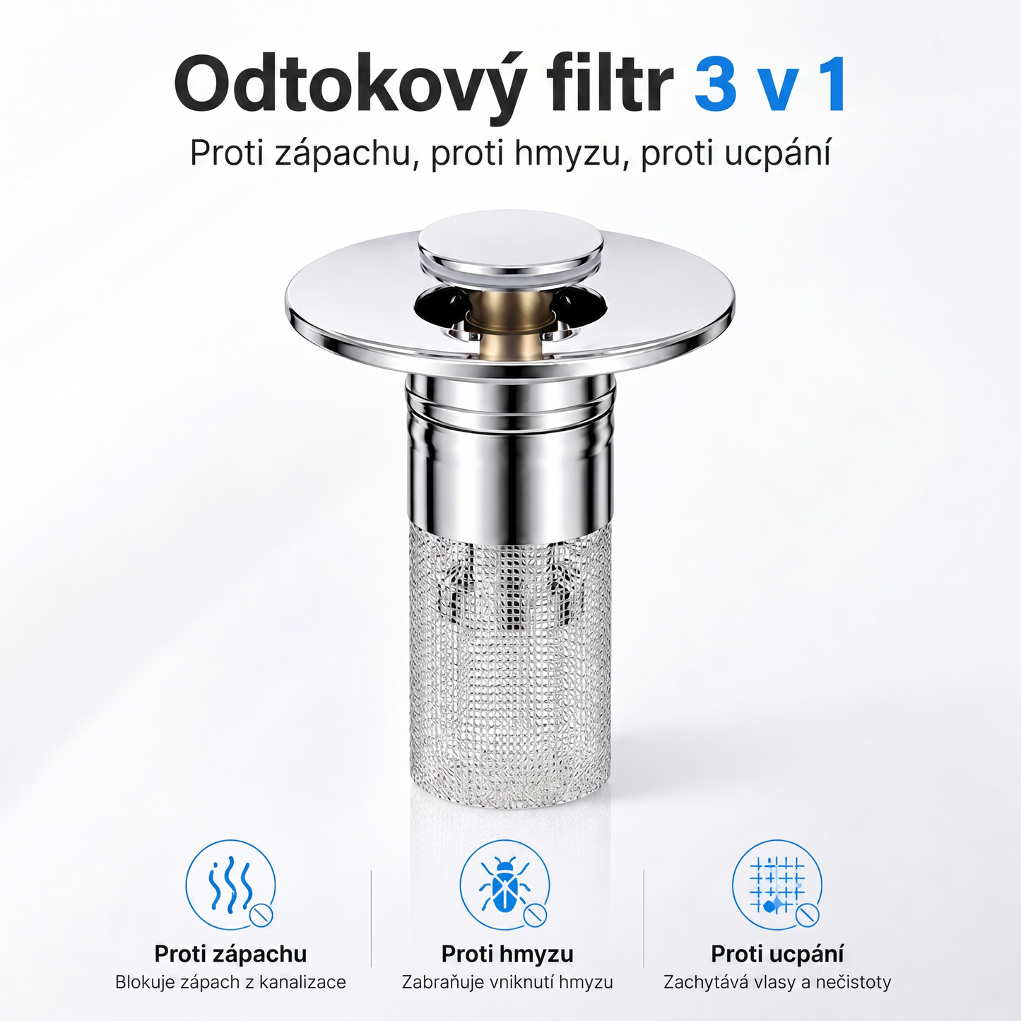💦 Poslední den akce – 49 % sleva 💦 Odtokové sítko do dřezu – 💦Odstraňuje nepříjemné zápachy a zabraňuje ucpání🐳