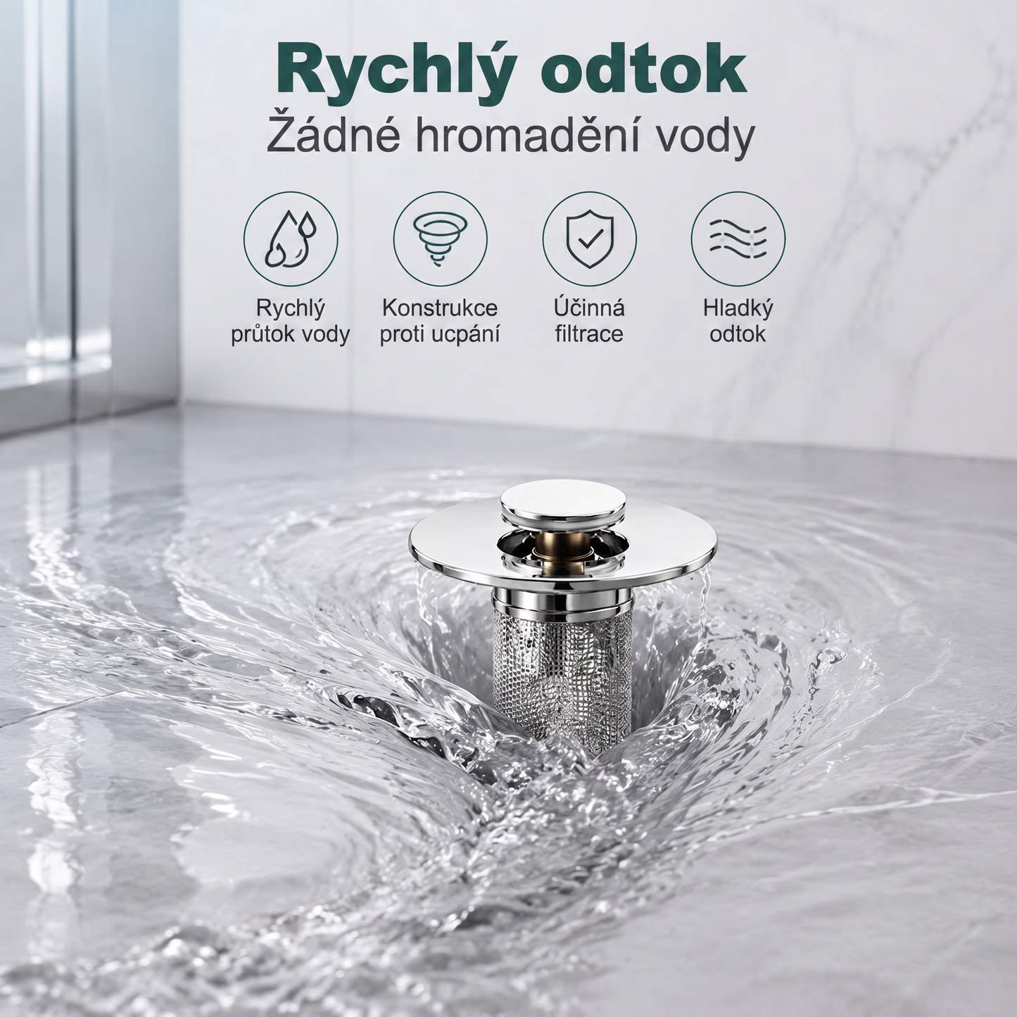 💦 Poslední den akce – 49 % sleva 💦 Odtokové sítko do dřezu – 💦Odstraňuje nepříjemné zápachy a zabraňuje ucpání🐳