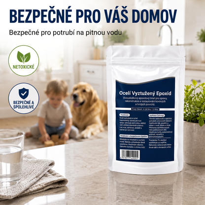 PKNEW®  Ocelí vyztužený epoxidový opravný tmel — Univerzální lepidlo na kov, dřevo a plast🪓