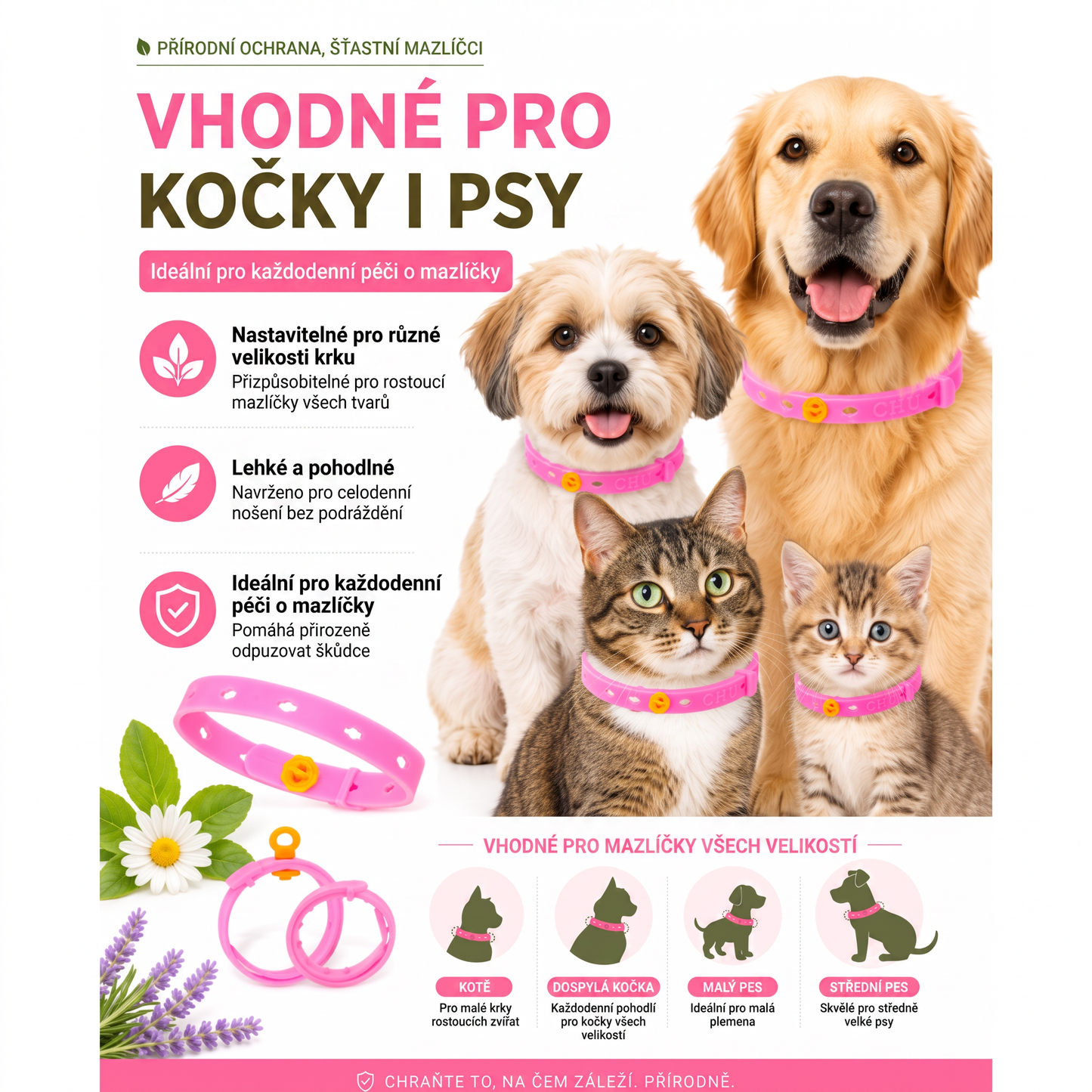 PKNEW®🐾 Kompletní péče pro vašeho mazlíčka 🍇2v1❤️ kartáč proti línání + nastavitelný obojek pro psy a kočky