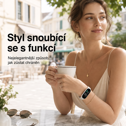 PKNEW® Chytrý ultrazvukový náramek proti komárům🍇 – 3 inteligentní režimy, digitální displej a výdrž až 7 dní na jedno nabití ⚡ Pro zahradu, cestování, kempování i pohodové letní večery 🌿