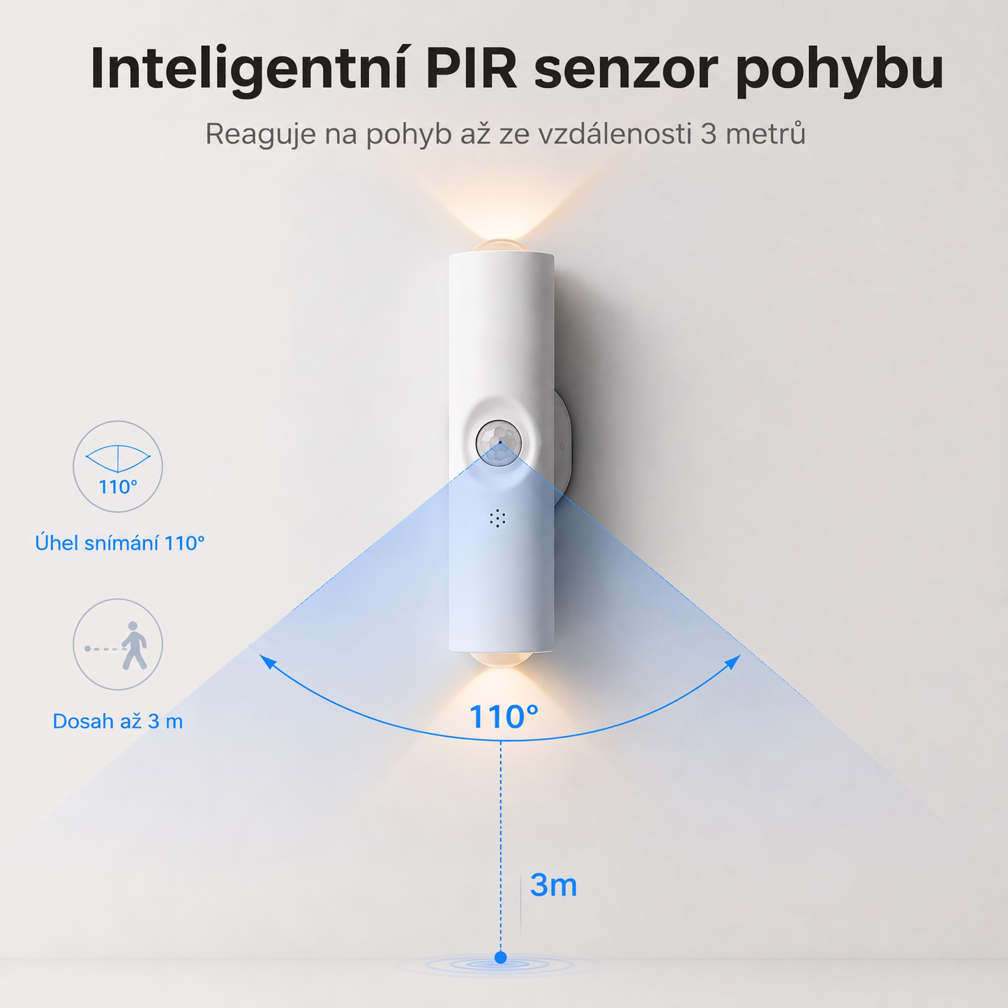 PKNEW® 🍇Chytré obousměrné RGB noční světlo se senzorem pohybu 🌈 – automatické rozsvícení, magnetická instalace bez vrtání a USB-C nabíjení pro ložnici, chodbu i schodiště ✨