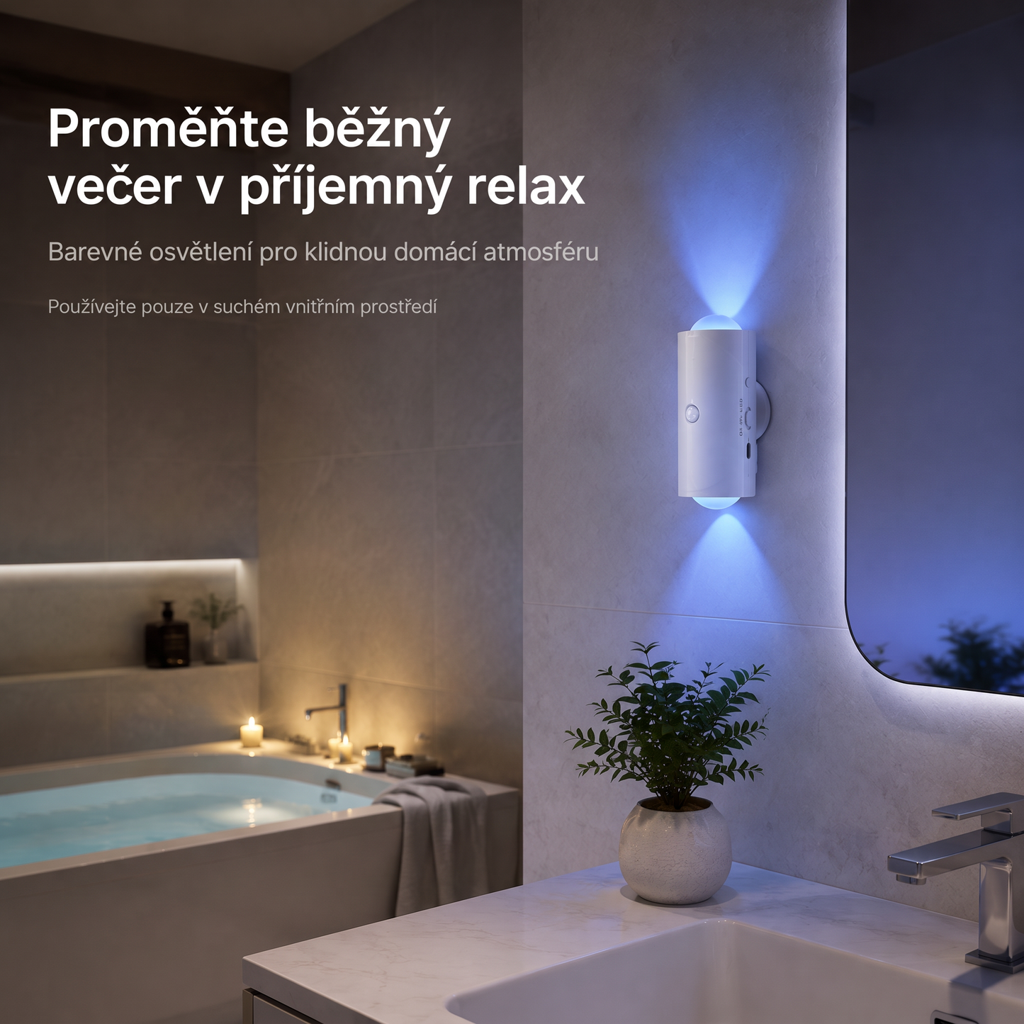 PKNEW® 🍇Chytré obousměrné RGB noční světlo se senzorem pohybu 🌈 – automatické rozsvícení, magnetická instalace bez vrtání a USB-C nabíjení pro ložnici, chodbu i schodiště ✨