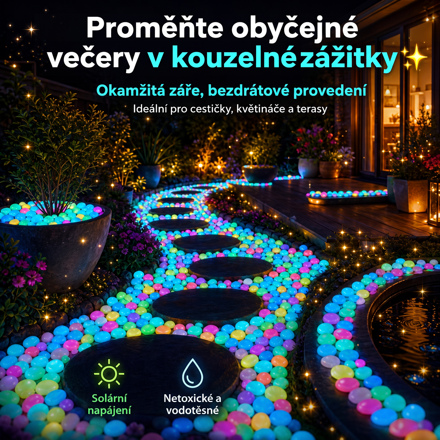 🌈Colorful Glow-in-the-Dark Garden Stones– Create a Magical Star Path