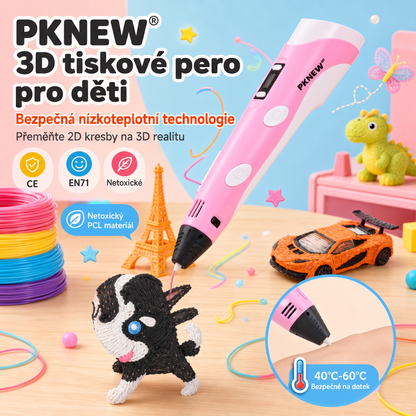 70% SLEVA DNES🎃PKNEW® 3D tiskové pero pro děti – bezpečné pro nízké teploty, netoxické a ekologické vlákno, podněcuje kreativitu