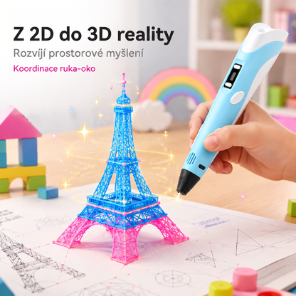 70% SLEVA DNES🎃PKNEW® 3D tiskové pero pro děti – bezpečné pro nízké teploty, netoxické a ekologické vlákno, podněcuje kreativitu