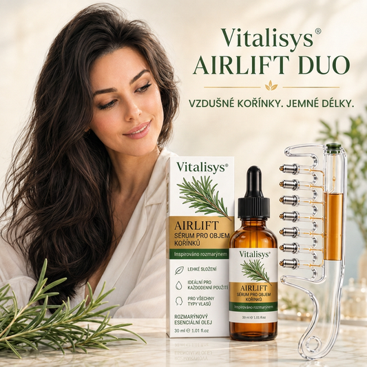 Vitalisys® 🍇 – Objemový aplikační hřeben se sérem pro vzdušnější kořínky a hebčí délky | 7 kuličkových hrotů + cílená olejová péče ✨