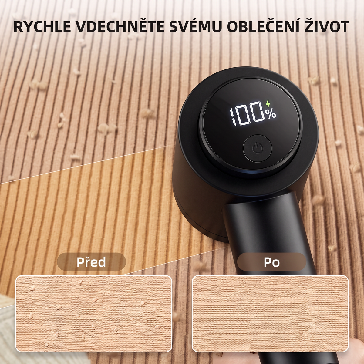 LEFUN®👚Přenosný holicí strojek na textil – dobíjecí a kompaktní; vhodný na oblečení a svetry, ideální na cesty; multifunkční zařízení pro odstraňování žmolků a žmolků🧶