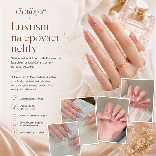 𝐕𝐢𝐭𝐚𝐥𝐢𝒔𝒚𝒔®🍇 Luxusní nalepovací nehty 💅 – Salonní manikúra za pár minut bez návštěvy salonu | 8 elegantních designů pro každý den i výjimečné chvíle 💎