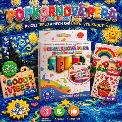 Dnes se slevou 50 % 🔥 | PKNEW® 3D reliéfní umělecké pero🍋 – proměňte obyčejné kresby v působivá prostorová díla 🎨