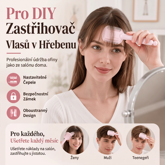 PKNEW®✂️ Vyhněte se kadeřnickým úpravám🍇 4stupňový hřeben pro zastřihování a ředění vlasů – snadná ofina, tvarování a úprava vlasů doma 🎁