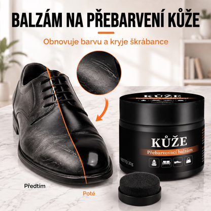 PKNEW®🎨 Intenzivní balzám na obnovu barvy kůže✨ – Oživuje vybledlý vzhled, sjednocuje barvu a pomáhá zakrýt oděrky na botách, sedačkách, kabelkách i autosedačkách 💕