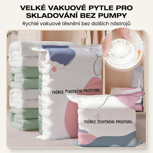 💨3D vakuové sáčky (není potřeba pumpa)📦 – Jeden sáček ušetří 80 % místa