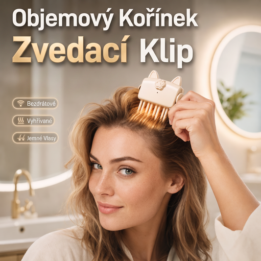 🎉 Přes 48 tis. prodaných kusů ❤️ Bezdrátový vyhřívaný skřipec pro zvětšení objemu u kořínků, přenosný stylingový nástroj na cesty pro jemné a zplihlé vlasy
