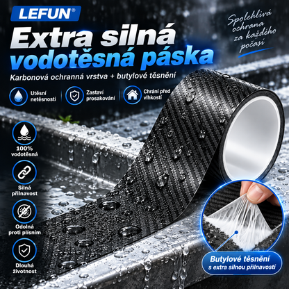 LEFUN® 💧 Extra silná vodotěsná páska🍇 – Karbonová ochranná vrstva + butylové těsnění proti zatékání a vlhkosti