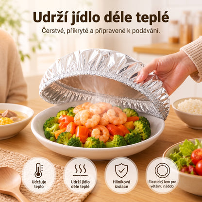 PKNEW® Collapsible Aluminum Foil Food Cover | Keep Meals Warm, Fresh & Protected from Fruit Flies🔥