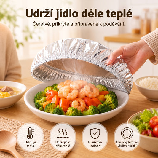 PKNEW® Collapsible Aluminum Foil Food Cover | Keep Meals Warm, Fresh & Protected from Fruit Flies🔥