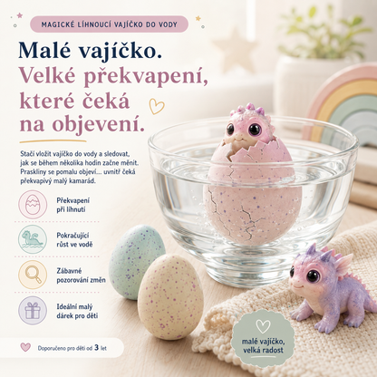 LEFUN®🍇Magické líhnoucí vajíčko do vody pro děti – překvapivý mazlíček, který se vylíhne a roste