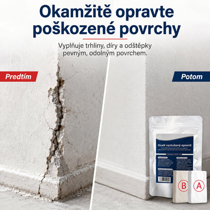PKNEW®  Ocelí vyztužený epoxidový opravný tmel — Univerzální lepidlo na kov, dřevo a plast🪓