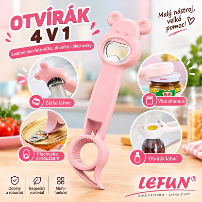 LEFUN® 🍇4v1 otvírák – Otevřete každé víčko bez zbytečné námahy