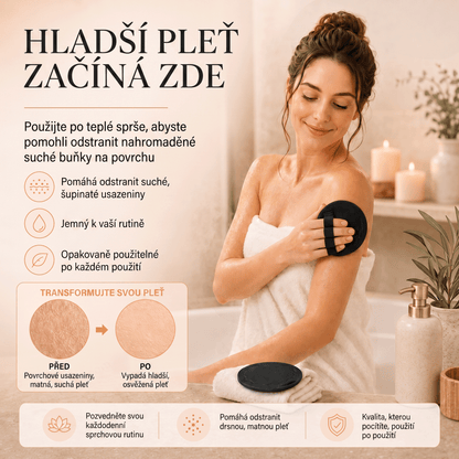 Hloubkově čisticí exfoliační tělové žínky – Jemný odstraňovač odumřelé kůže & SPA koupelnová houba💙