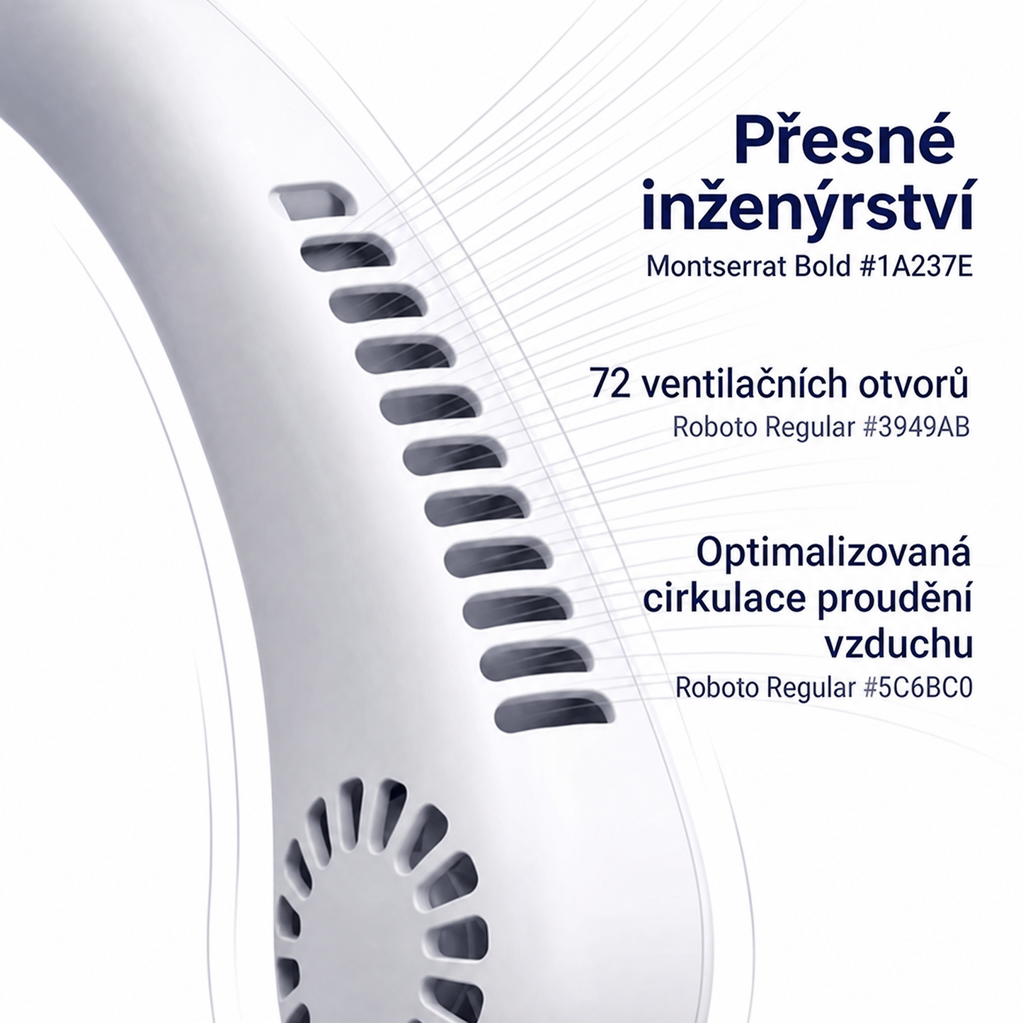 PKNEW® Přenosný větrák na krk, bezlopatkový osobní ventilátor, hands-free chlazení pro venkovní použití a do kanceláře