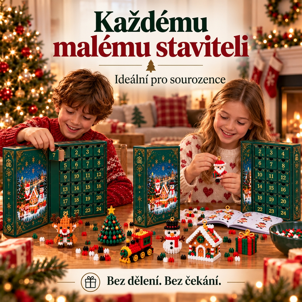 🎅🔥 POSLEDNÍ DEN: 50% SLEVA 🍈 Vánoční stavebnicový adventní kalendář pro celou rodinu! 💎