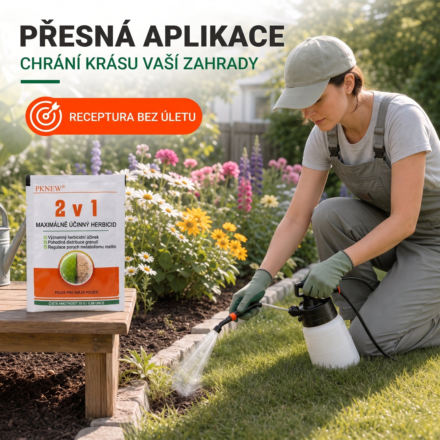 PKNEW® 🌿 Granulovaný přípravek proti plevelu 2 v 1 Max Power🍇 – viditelný účinek již za 6 hodin, snadné rozmíchání ve vodě a cílené použití na spáry, cesty, ploty i štěrkové plochy
