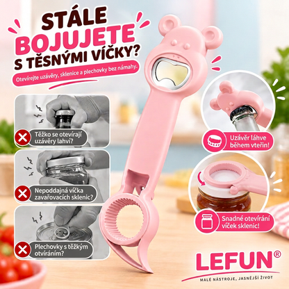 LEFUN® 🍇4v1 otvírák – Otevřete každé víčko bez zbytečné námahy