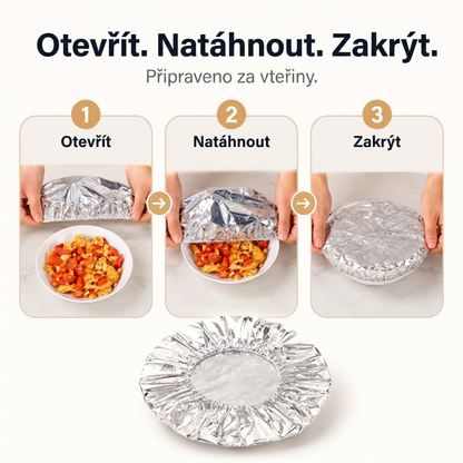 PKNEW® Collapsible Aluminum Foil Food Cover | Keep Meals Warm, Fresh & Protected from Fruit Flies🔥
