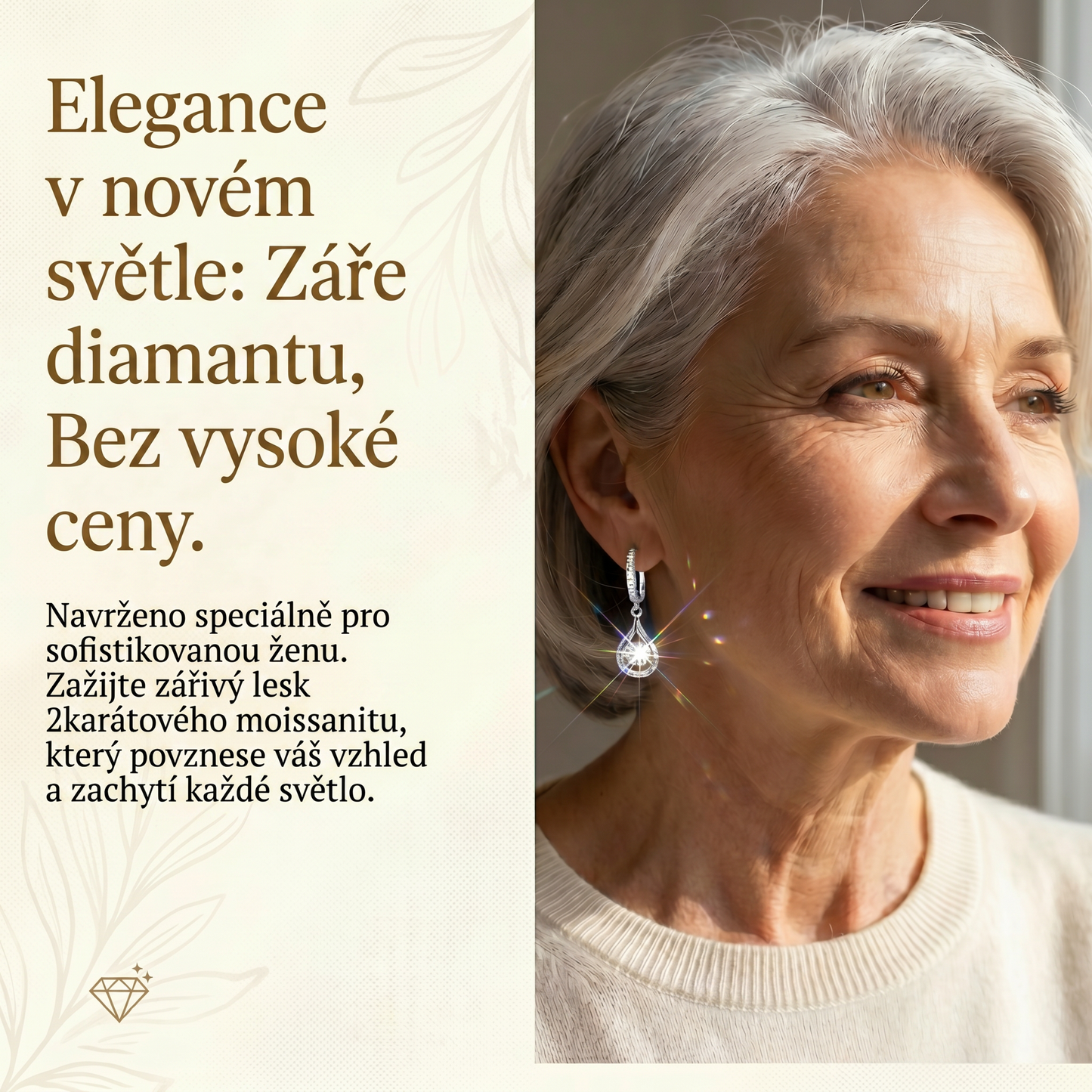 🔥🔥 DNES SLEVA 90 %💎: 1karátové „tančící“ náušnice z moissanitu – čistý komfort a třpyt stříbra S925, který si zasloužíte 💖