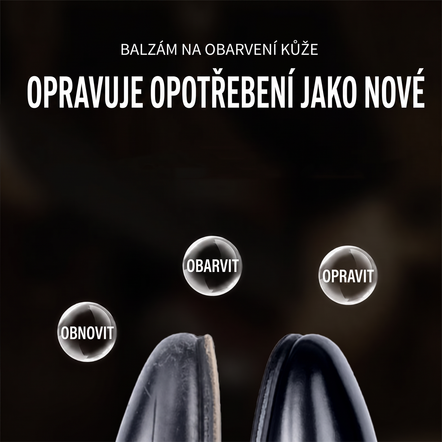 PKNEW®🎨 Intenzivní balzám na obnovu barvy kůže✨ – Oživuje vybledlý vzhled, sjednocuje barvu a pomáhá zakrýt oděrky na botách, sedačkách, kabelkách i autosedačkách 💕