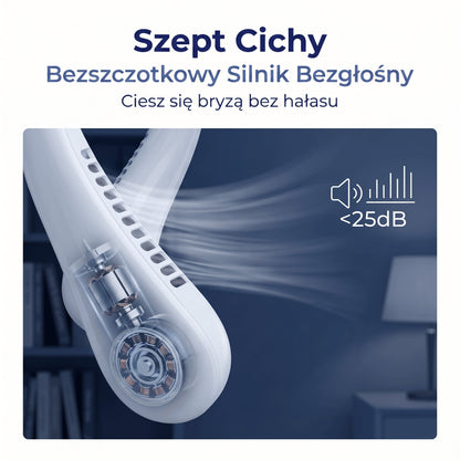 ❄️Přenosný ventilátor na krk PKNEW®🍈, bezlopatkový osobní ventilátor, hands-free chlazení pro venkovní použití i do kanceláře 💕