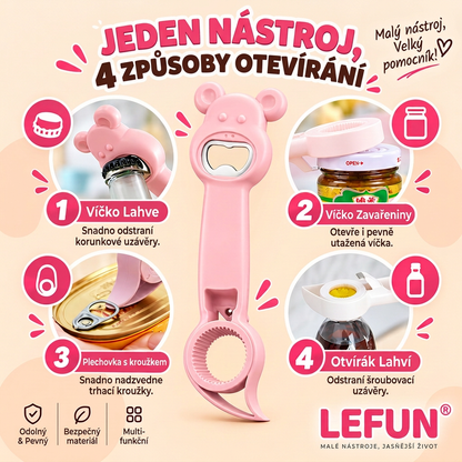 LEFUN® 🍇4v1 otvírák – Otevřete každé víčko bez zbytečné námahy