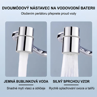 REVOLUČNÍ 1080°💙 OTOČNÝ NÁSTAVEC: 3 klouby, 2 režimy proudu & instalace za 2 minuty!🛠️ Udělejte ze starého kohoutku moderní zázrak! 💙